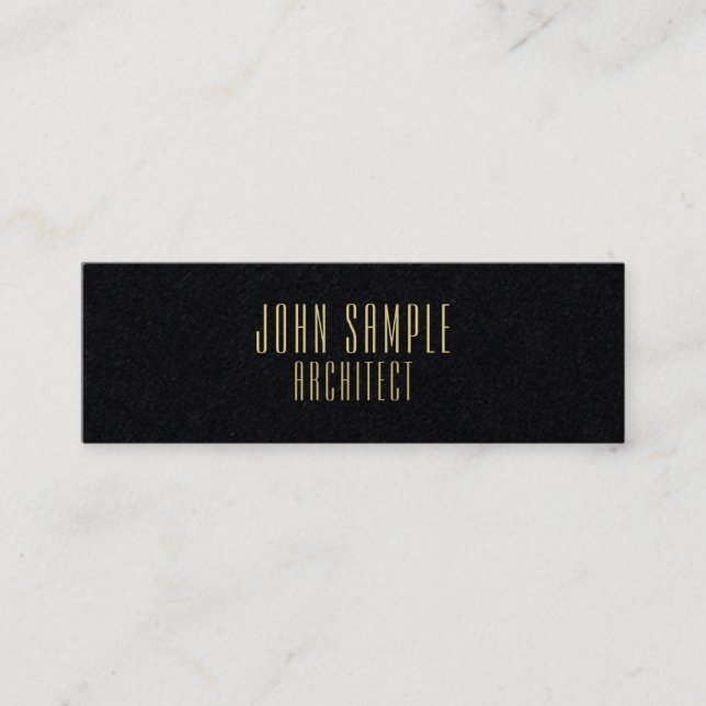 Minimalist Professional Modern Architect Luxury Mini Business Card (Front)