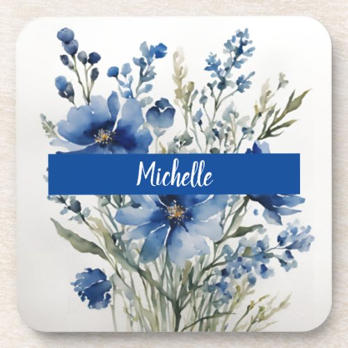 Minimalist Professional Modern Bunch of Flowers Beverage Coaster