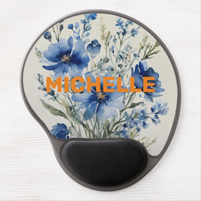 Minimalist Professional Modern Bunch of Flowers Gel Mouse Pad (Front)
