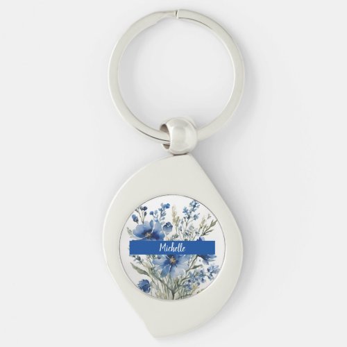 Minimalist Professional Modern Bunch of Flowers Keychain