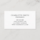 Minimalist professional modern business cards (Back)