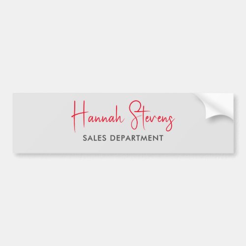 Minimalist Professional Modern Calligraphy Bumper Sticker