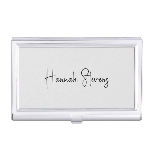 Minimalist Professional Modern Calligraphy Business Card Case