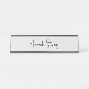 Minimalist Professional Modern Calligraphy Desk Name Plate