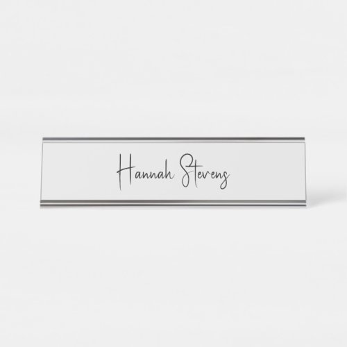 Minimalist Professional Modern Calligraphy Desk Name Plate