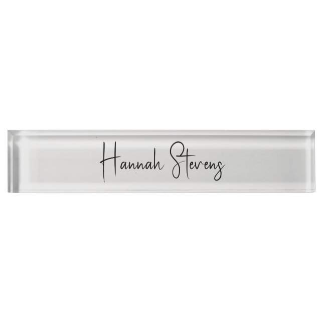 Minimalist Professional Modern Calligraphy Desk Name Plate (Front)