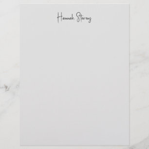 Minimalist Professional Modern Calligraphy Letterhead