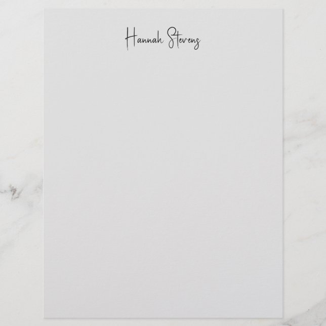 Minimalist Professional Modern Calligraphy Letterhead (Front)