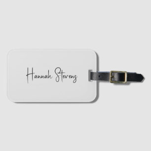 Minimalist Professional Modern Calligraphy Luggage Tag