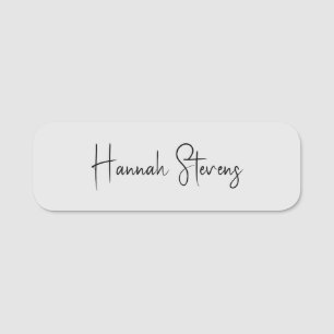 Minimalist Professional Modern Calligraphy Name Tag
