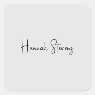 Minimalist Professional Modern Calligraphy Square Sticker