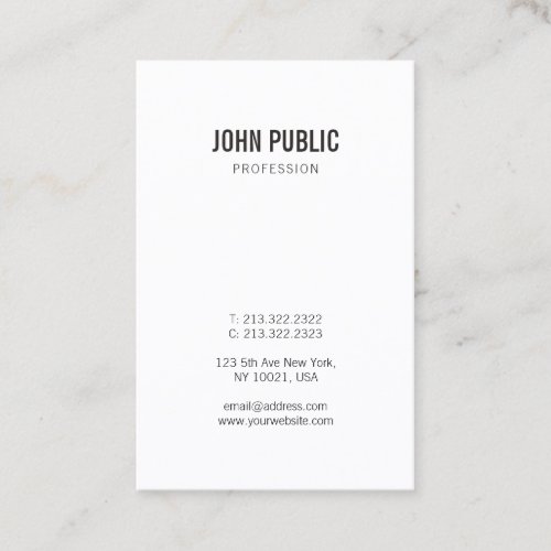 Minimalist Professional Modern Design Elegant Business Card