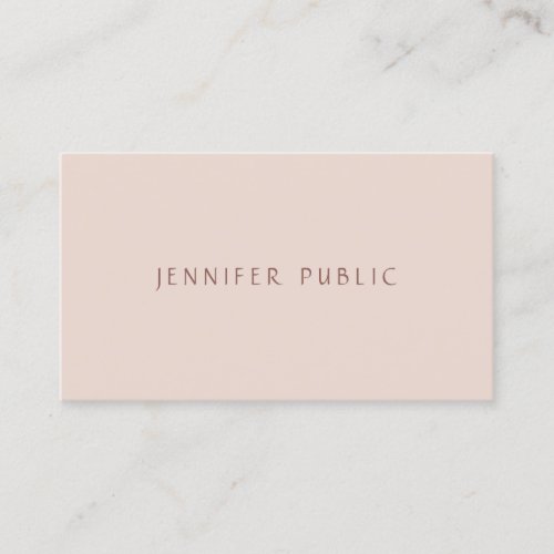 Minimalist Professional Modern Elegant Color Plain Business Card
