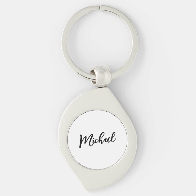 Minimalist Professional Modern Elegant Keychain (Front)