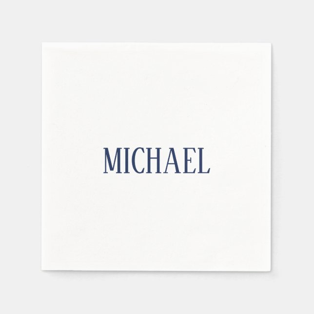 Minimalist Professional Modern Elegant Napkins (Front)