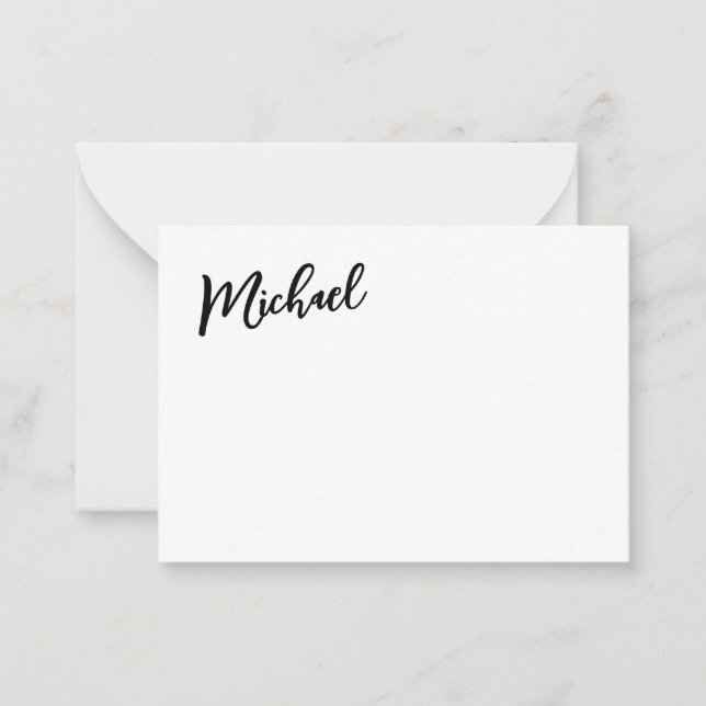 Minimalist Professional Modern Elegant Note Card (Front)
