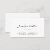 Minimalist Professional Modern Elegant Plain Chic Business Card (Front/Back)