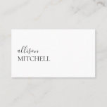 Minimalist Professional Modern Elegant Script Business Card