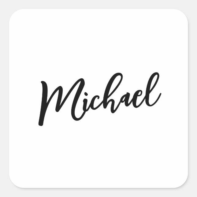 Minimalist Professional Modern Elegant Square Sticker (Front)