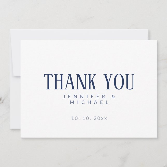 Minimalist Professional Modern Elegant Thank You Card (Front)
