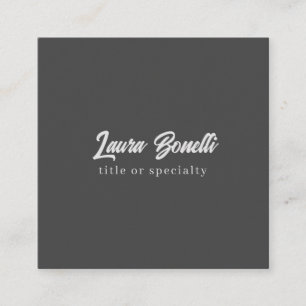 Minimalist Professional Modern Handwrite Dark Grey Enclosure Card