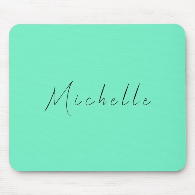 Minimalist Professional Modern Name Handwritten Mouse Pad (Front)