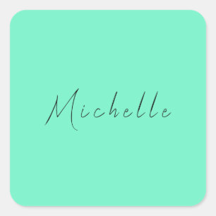 Minimalist Professional Modern Name Handwritten Square Sticker