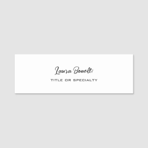 Minimalist Professional Modern Name Tag