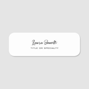 Minimalist Professional Modern Name Tag