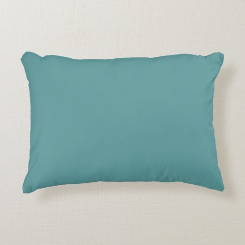 Minimalist Professional Modern Plain Cadet Blue Accent Pillow