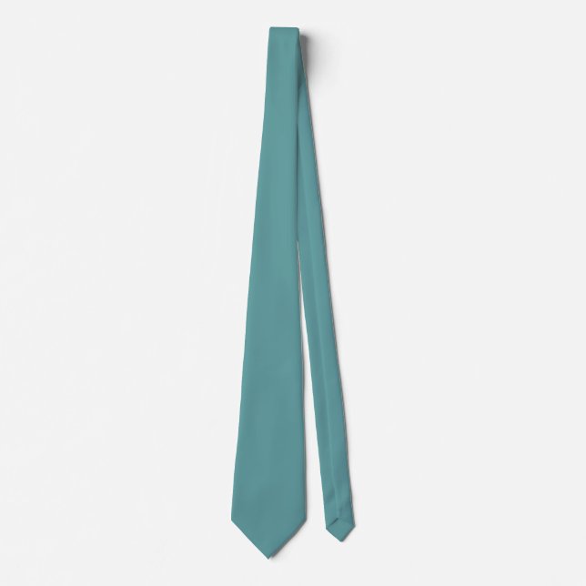Minimalist Professional Modern Plain Cadet Blue Neck Tie (Front)