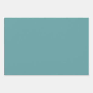 Minimalist Professional Modern Plain Cadet Blue Wrapping Paper Sheets