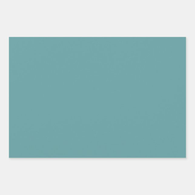 Minimalist Professional Modern Plain Cadet Blue Wrapping Paper Sheets (Front)