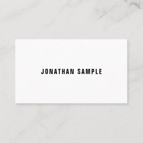 Minimalist Professional Modern Plain Elegant Business Card