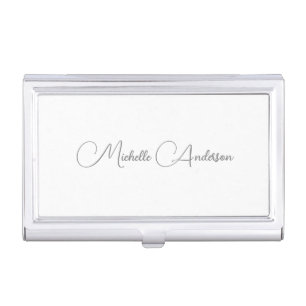 Minimalist Professional Modern Plain Name Business Card Case