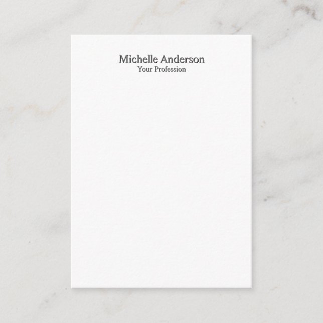 Minimalist Professional Modern Plain Name Enclosure Card (Front)