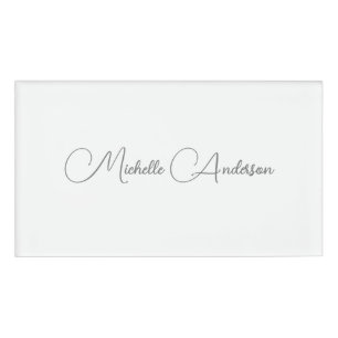 Minimalist Professional Modern Plain Name Name Tag