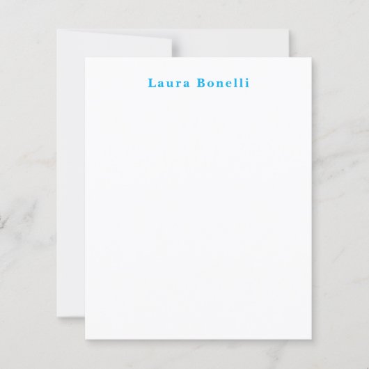 Minimalist Professional Modern Plain Name Paper (Front)