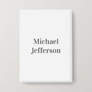 Minimalist Professional Modern Plain Name Title Button