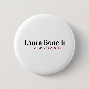 Minimalist Professional Modern Plain Name Title Button