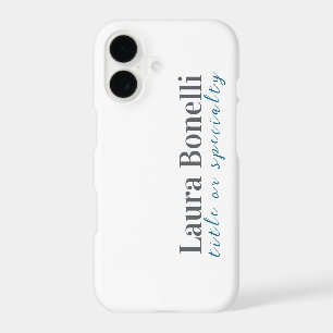 Minimalist Professional Modern Plain Name Title iPhone 17 Case