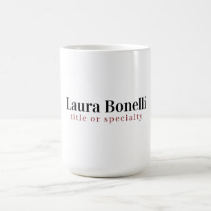 Minimalist Professional Modern Plain Name Title Coffee Mug