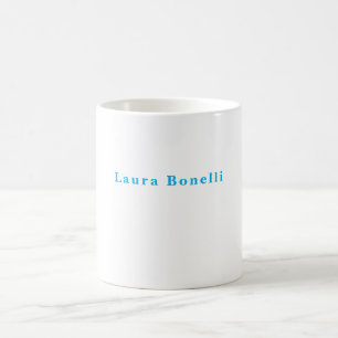 Minimalist Professional Modern Plain Name Title Coffee Mug