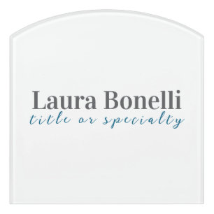 Minimalist Professional Modern Plain Name Title Door Sign