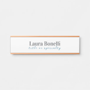 Minimalist Professional Modern Plain Name Title Door Sign
