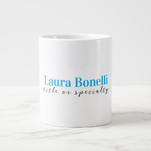 Minimalist Professional Modern Plain Name Title Giant Coffee Mug