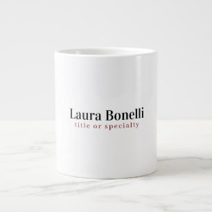 Minimalist Professional Modern Plain Name Title Giant Coffee Mug