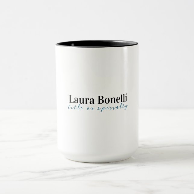 Minimalist Professional Modern Plain Name Title Mug (Center)