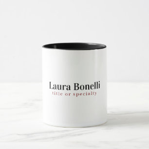 Minimalist Professional Modern Plain Name Title Mug