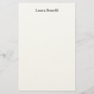 Minimalist Professional Modern Plain Name Title Stationery